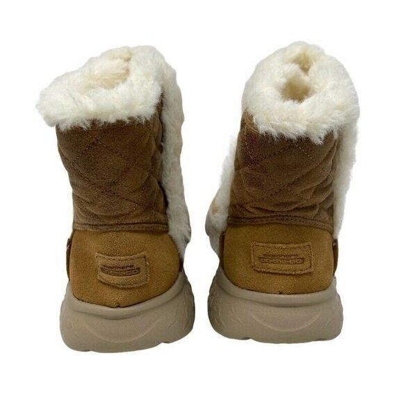 Skechers 400 Cozies Winter Boots Brown Leather 6 - Picture 6 of 11